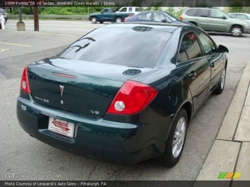 Emerald Green Metallic / Ebony 2006 Pontiac G6 V6 Sedan