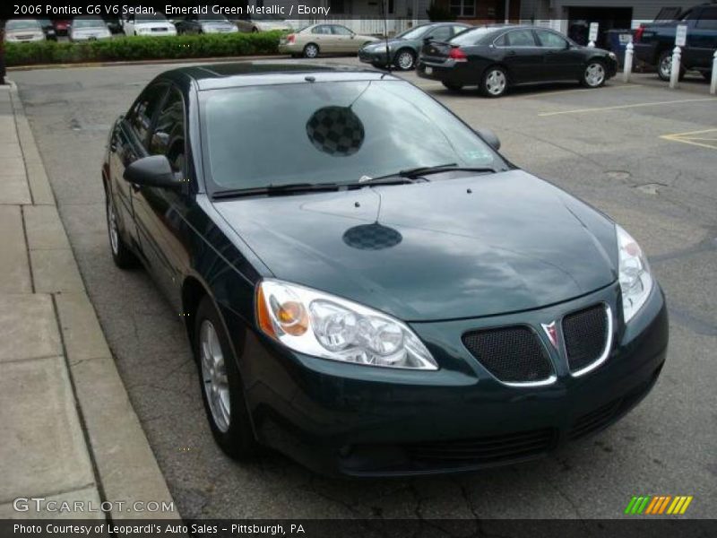 Emerald Green Metallic / Ebony 2006 Pontiac G6 V6 Sedan