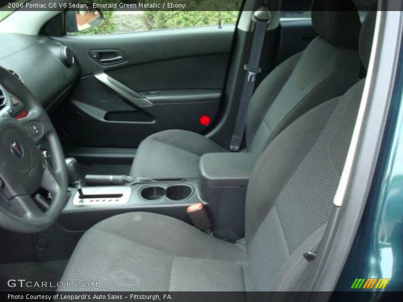 Emerald Green Metallic / Ebony 2006 Pontiac G6 V6 Sedan