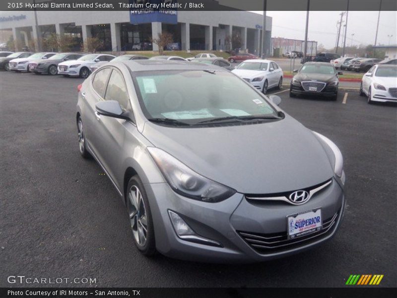 Titanium Gray Metallic / Black 2015 Hyundai Elantra Limited Sedan