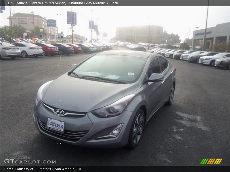 Titanium Gray Metallic / Black 2015 Hyundai Elantra Limited Sedan