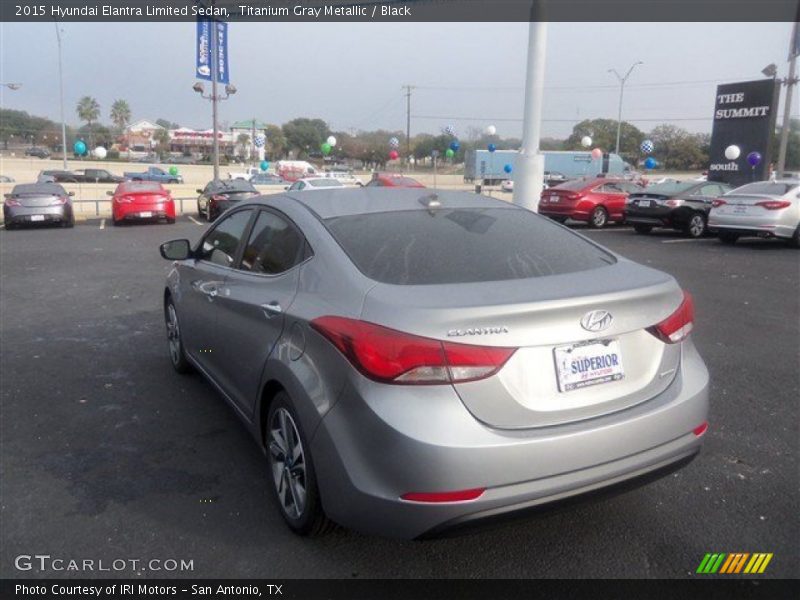 Titanium Gray Metallic / Black 2015 Hyundai Elantra Limited Sedan