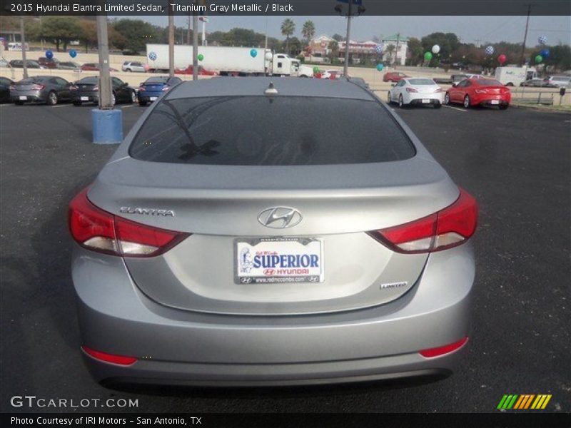 Titanium Gray Metallic / Black 2015 Hyundai Elantra Limited Sedan