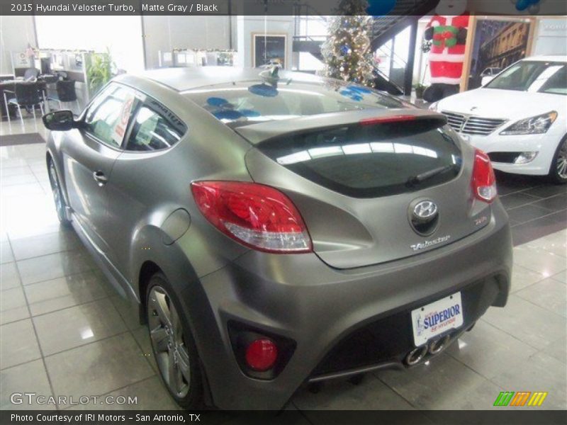 Matte Gray / Black 2015 Hyundai Veloster Turbo