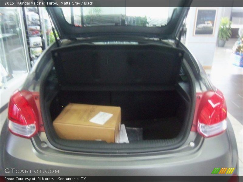 Matte Gray / Black 2015 Hyundai Veloster Turbo