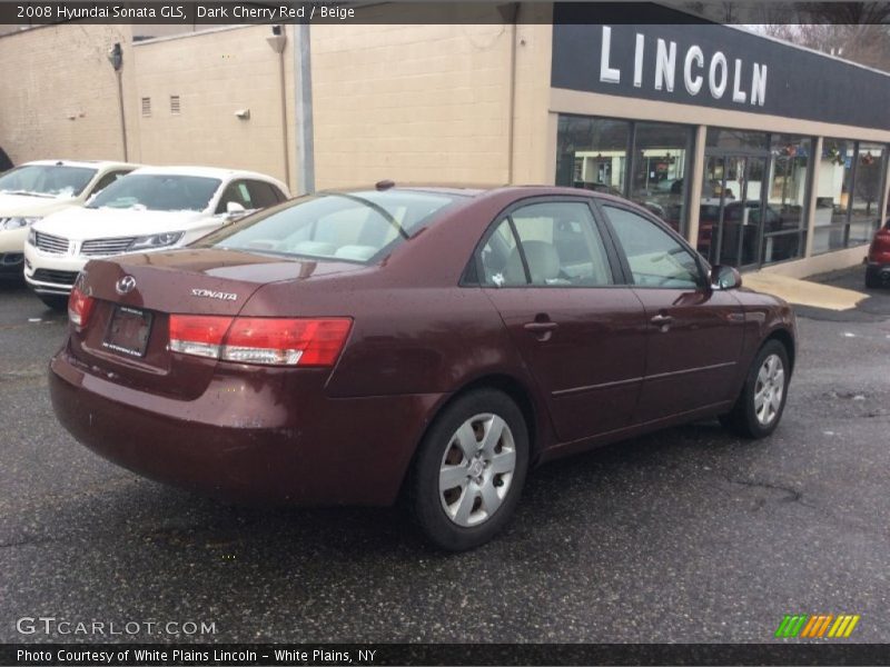 Dark Cherry Red / Beige 2008 Hyundai Sonata GLS