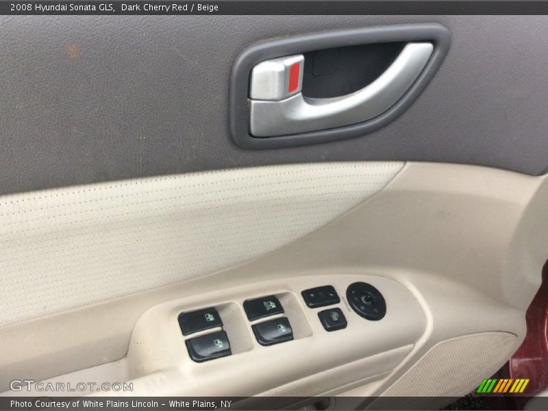 Dark Cherry Red / Beige 2008 Hyundai Sonata GLS