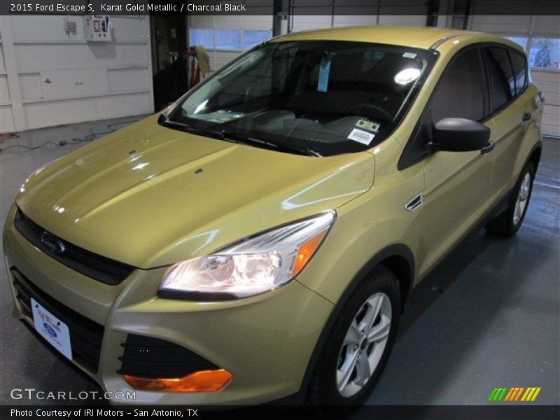 Karat Gold Metallic / Charcoal Black 2015 Ford Escape S