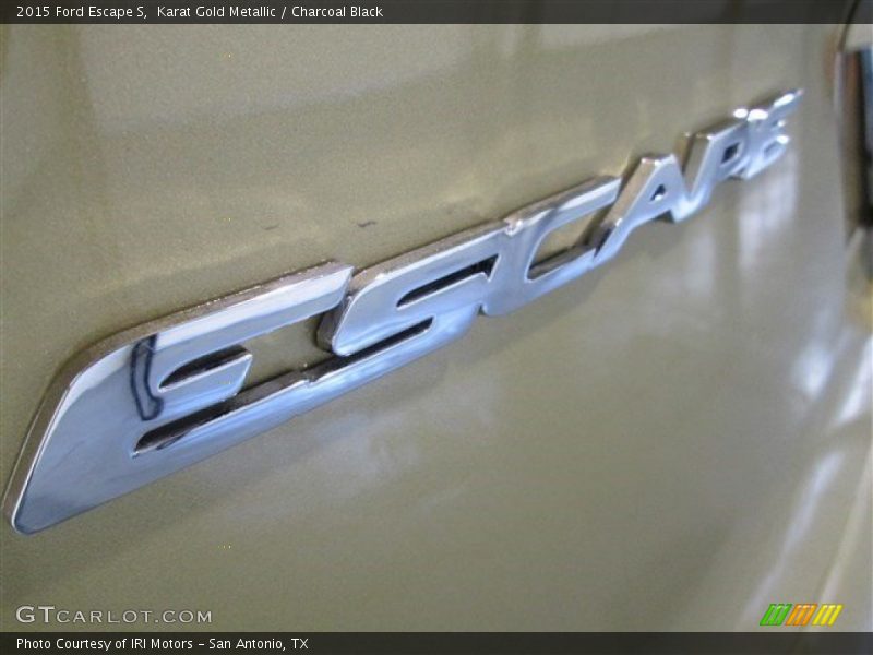Karat Gold Metallic / Charcoal Black 2015 Ford Escape S