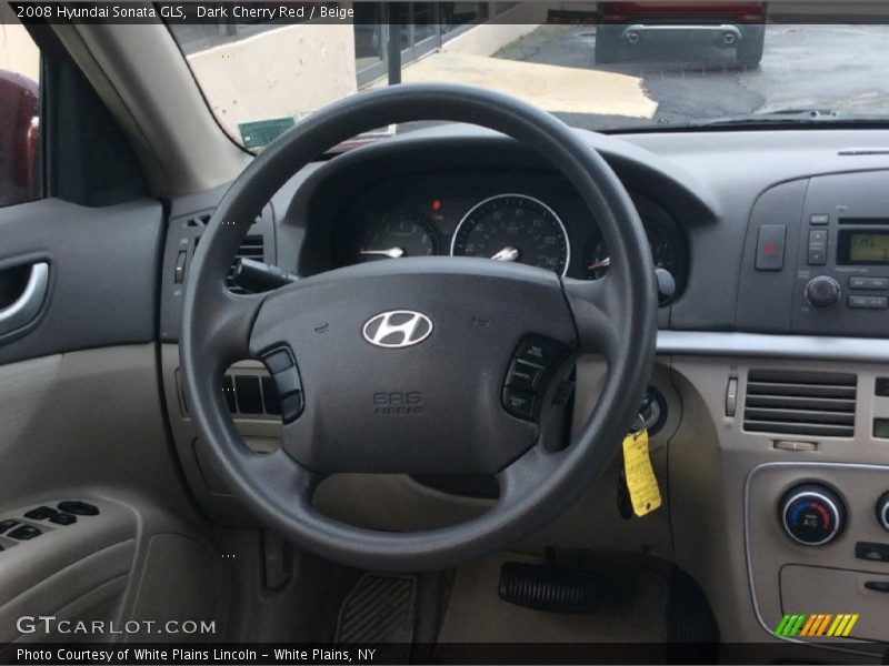 Dark Cherry Red / Beige 2008 Hyundai Sonata GLS