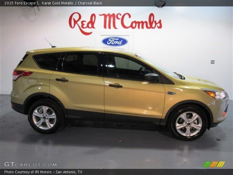 Karat Gold Metallic / Charcoal Black 2015 Ford Escape S