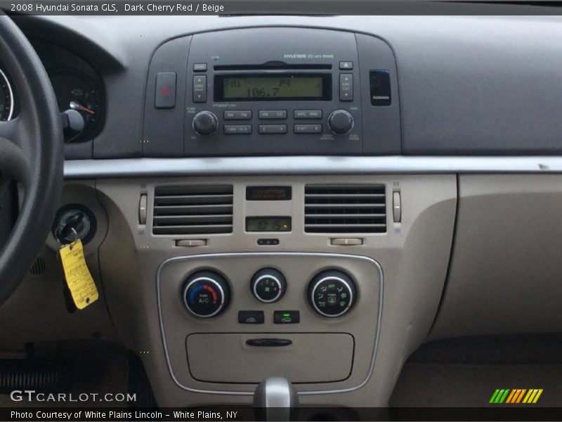 Dark Cherry Red / Beige 2008 Hyundai Sonata GLS