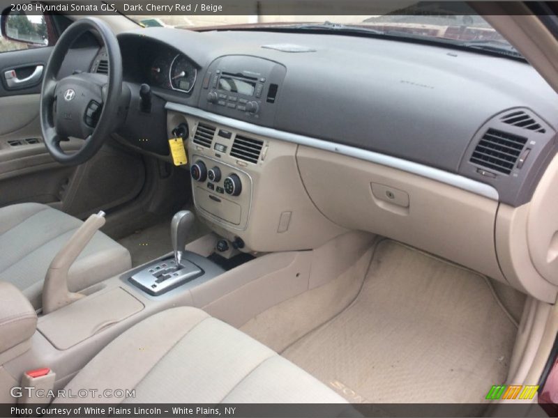 Dark Cherry Red / Beige 2008 Hyundai Sonata GLS