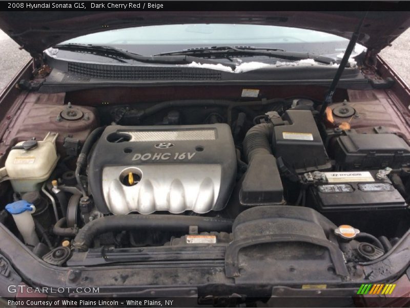 Dark Cherry Red / Beige 2008 Hyundai Sonata GLS