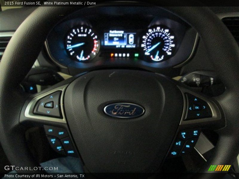 White Platinum Metallic / Dune 2015 Ford Fusion SE