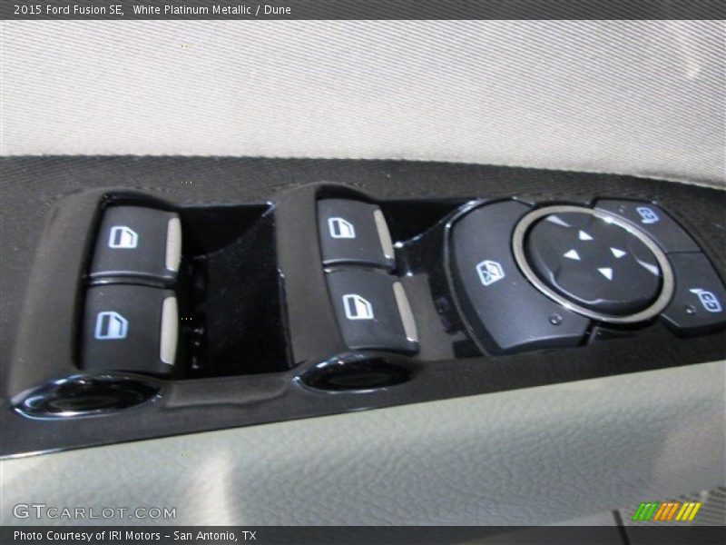 White Platinum Metallic / Dune 2015 Ford Fusion SE