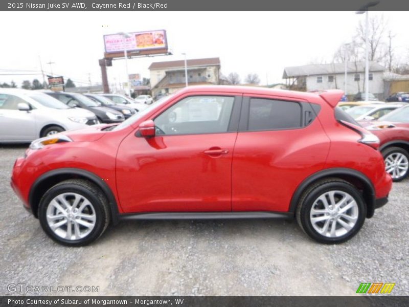 Cayenne Red / Black/Red 2015 Nissan Juke SV AWD