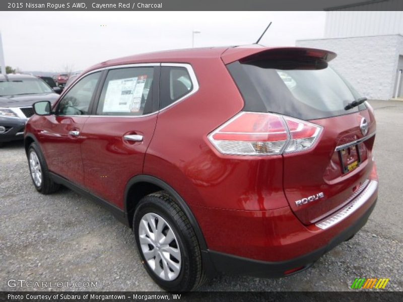 Cayenne Red / Charcoal 2015 Nissan Rogue S AWD