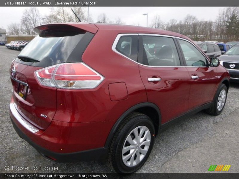 Cayenne Red / Charcoal 2015 Nissan Rogue S AWD