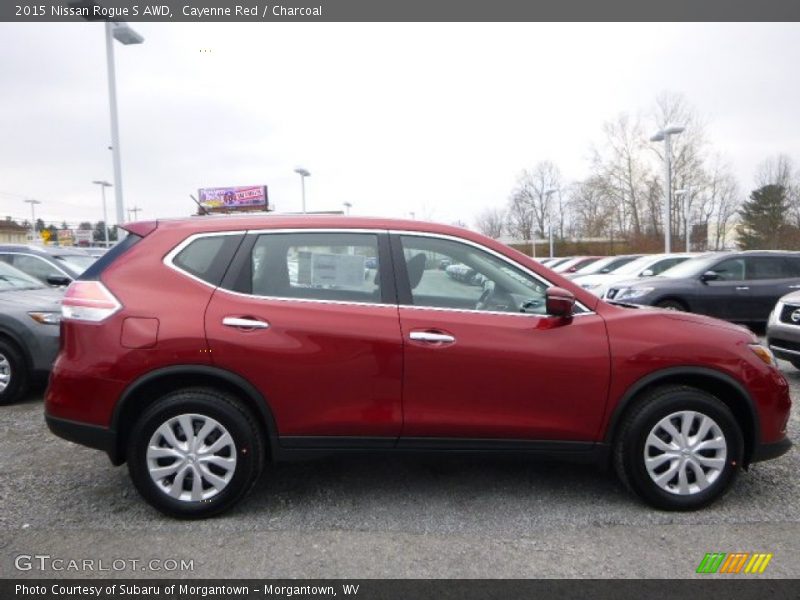 Cayenne Red / Charcoal 2015 Nissan Rogue S AWD