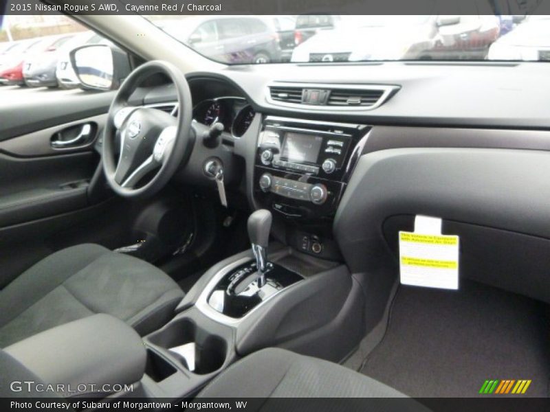 Cayenne Red / Charcoal 2015 Nissan Rogue S AWD