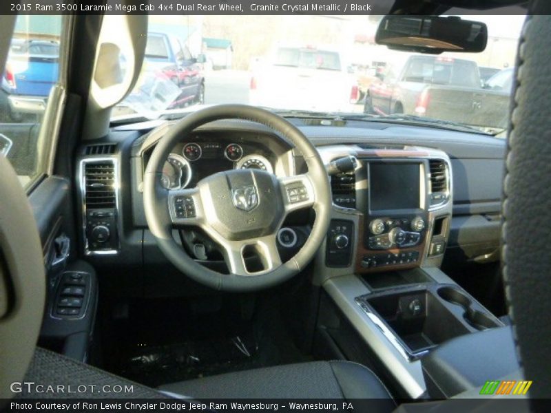 Granite Crystal Metallic / Black 2015 Ram 3500 Laramie Mega Cab 4x4 Dual Rear Wheel