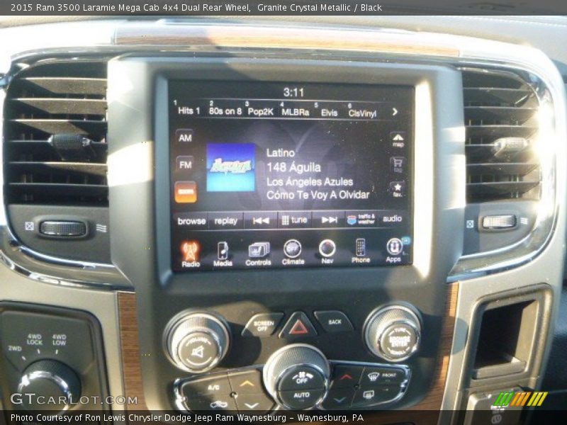 Granite Crystal Metallic / Black 2015 Ram 3500 Laramie Mega Cab 4x4 Dual Rear Wheel