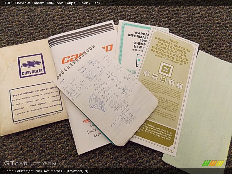 Books/Manuals of 1980 Camaro Rally Sport Coupe