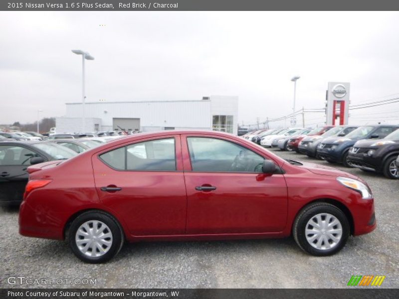 Red Brick / Charcoal 2015 Nissan Versa 1.6 S Plus Sedan