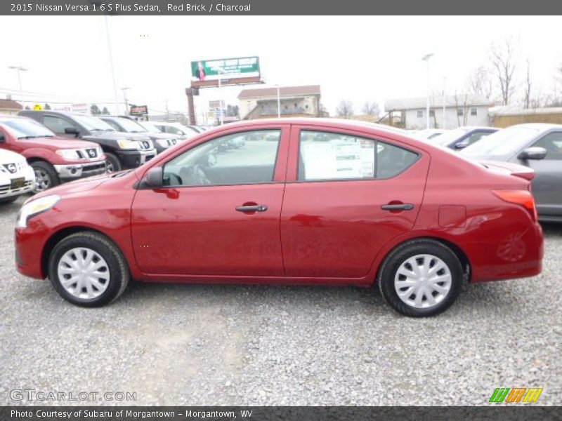 Red Brick / Charcoal 2015 Nissan Versa 1.6 S Plus Sedan