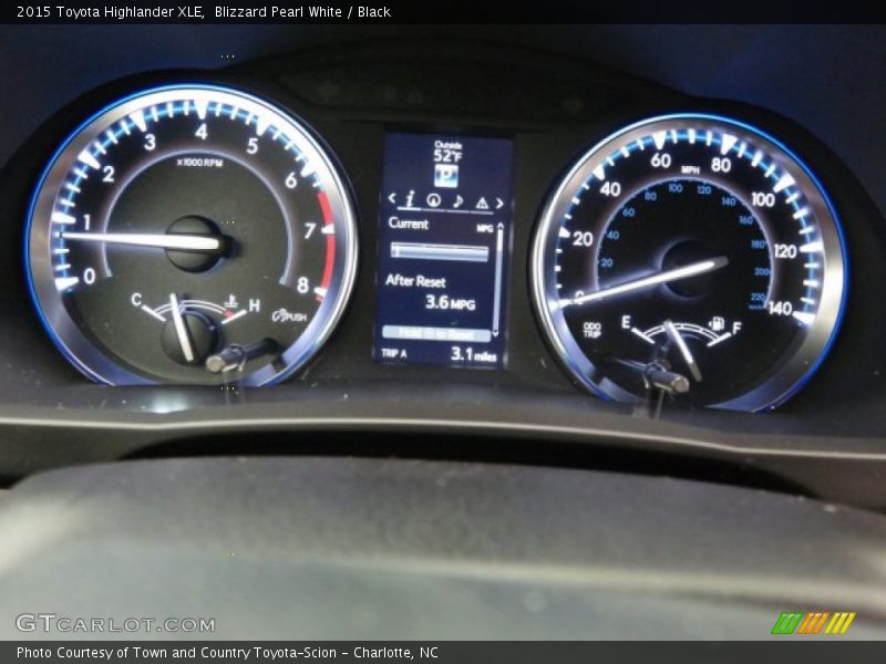Blizzard Pearl White / Black 2015 Toyota Highlander XLE