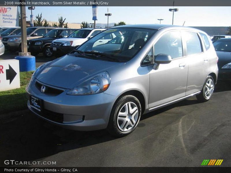 Storm Silver Metallic / Black/Grey 2008 Honda Fit Hatchback