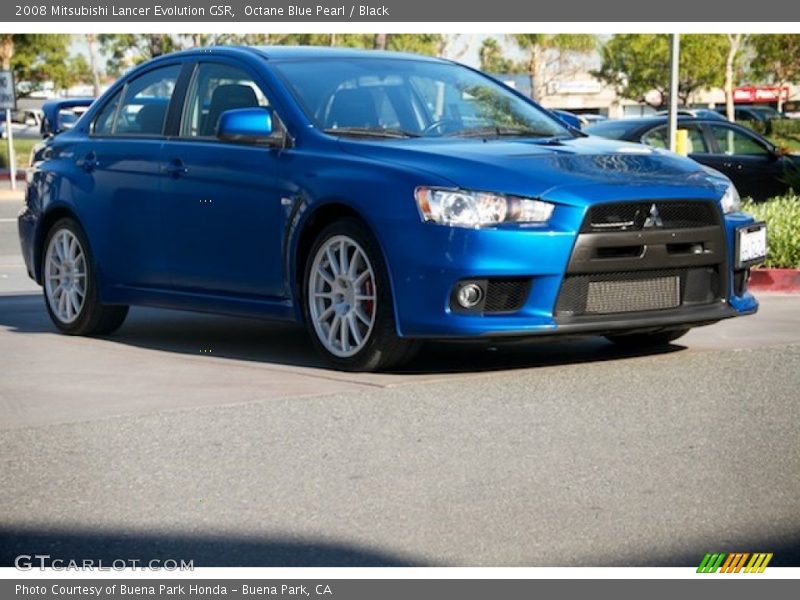 Octane Blue Pearl / Black 2008 Mitsubishi Lancer Evolution GSR