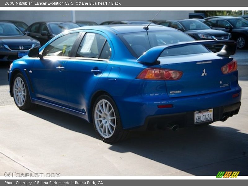 Octane Blue Pearl / Black 2008 Mitsubishi Lancer Evolution GSR
