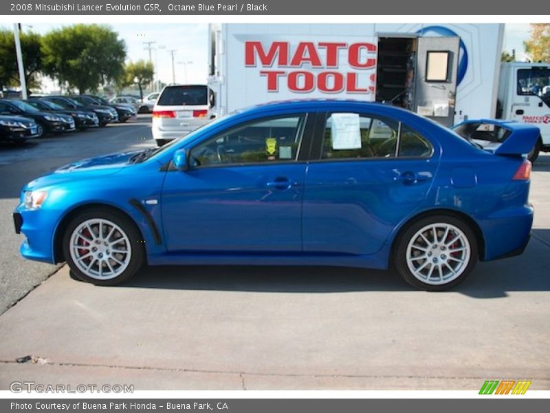 Octane Blue Pearl / Black 2008 Mitsubishi Lancer Evolution GSR