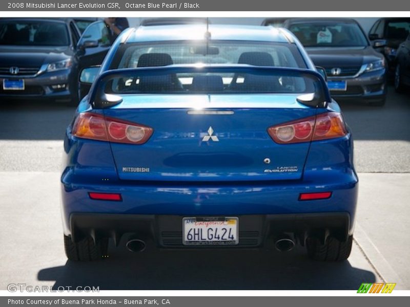 Octane Blue Pearl / Black 2008 Mitsubishi Lancer Evolution GSR