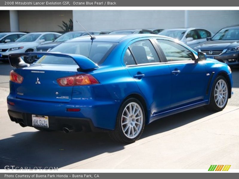 Octane Blue Pearl / Black 2008 Mitsubishi Lancer Evolution GSR