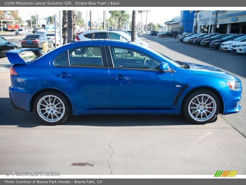 Octane Blue Pearl / Black 2008 Mitsubishi Lancer Evolution GSR