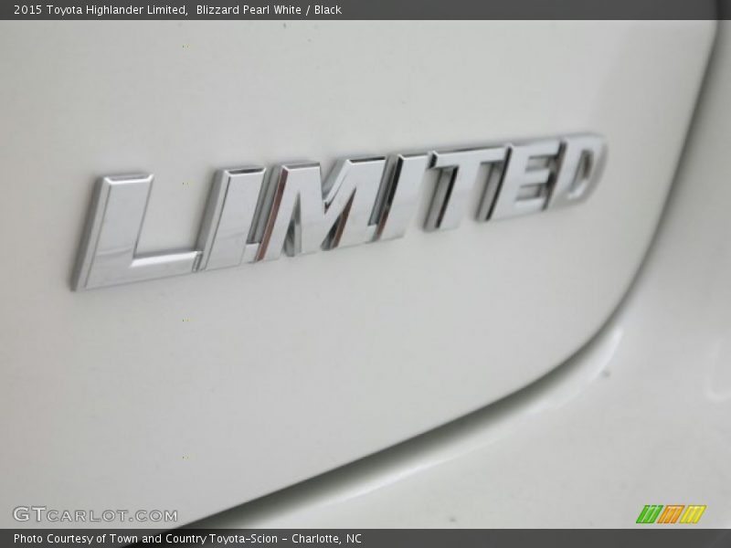 Blizzard Pearl White / Black 2015 Toyota Highlander Limited