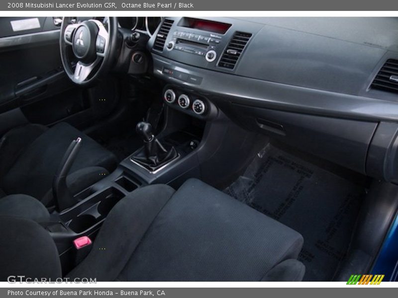 Octane Blue Pearl / Black 2008 Mitsubishi Lancer Evolution GSR
