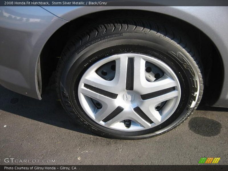 Storm Silver Metallic / Black/Grey 2008 Honda Fit Hatchback