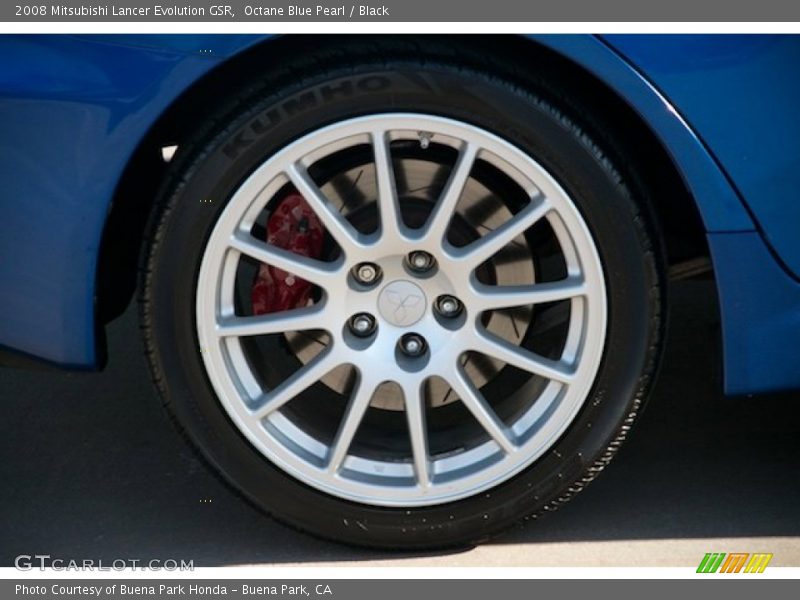 Octane Blue Pearl / Black 2008 Mitsubishi Lancer Evolution GSR