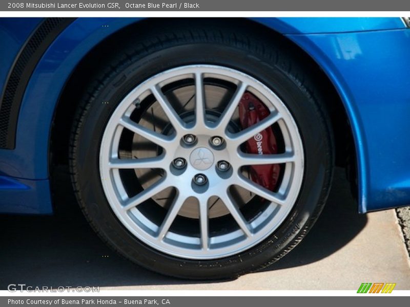 Octane Blue Pearl / Black 2008 Mitsubishi Lancer Evolution GSR