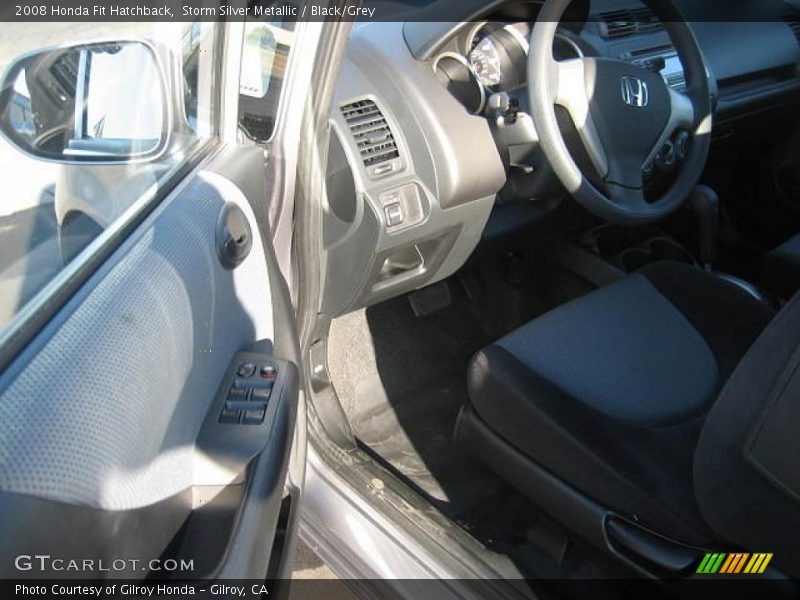 Storm Silver Metallic / Black/Grey 2008 Honda Fit Hatchback