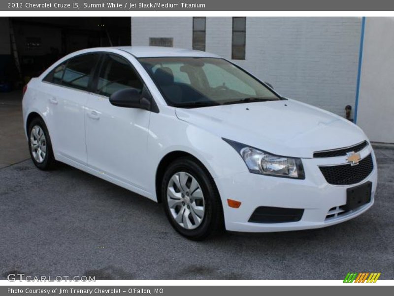 Summit White / Jet Black/Medium Titanium 2012 Chevrolet Cruze LS