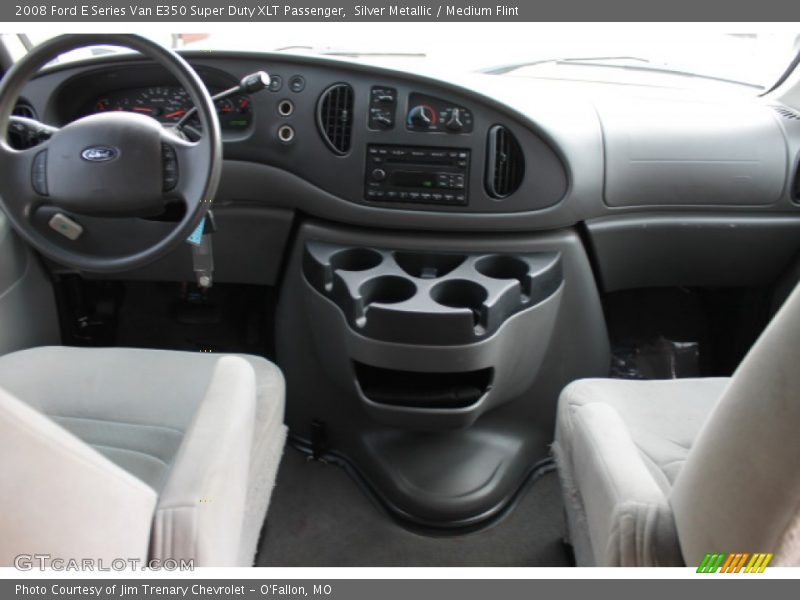Silver Metallic / Medium Flint 2008 Ford E Series Van E350 Super Duty XLT Passenger