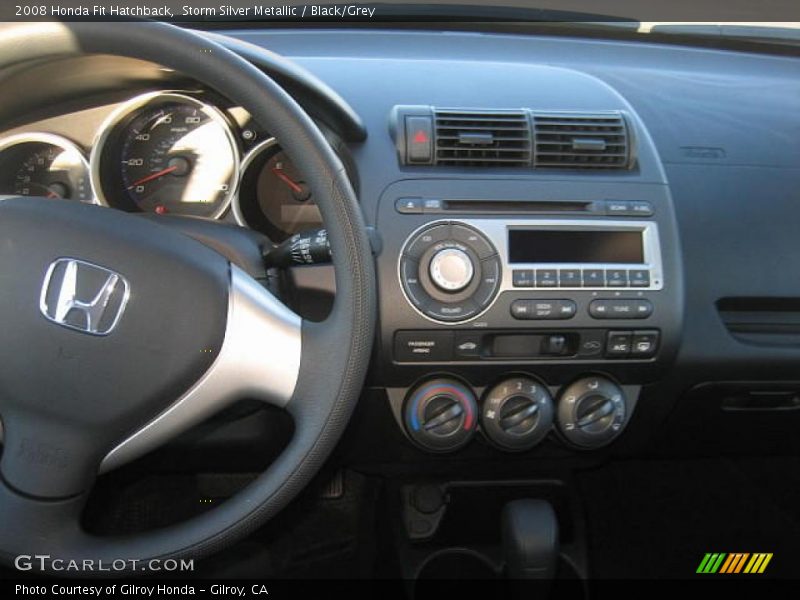 Storm Silver Metallic / Black/Grey 2008 Honda Fit Hatchback