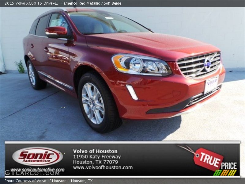 Flamenco Red Metallic / Soft Beige 2015 Volvo XC60 T5 Drive-E