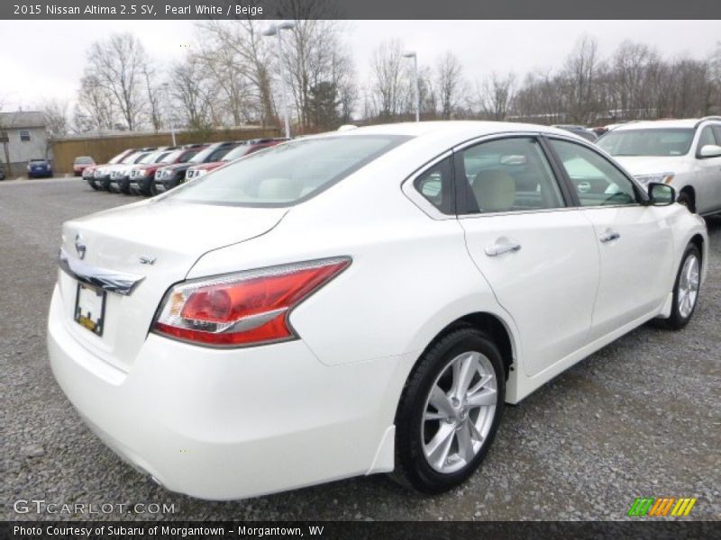 Pearl White / Beige 2015 Nissan Altima 2.5 SV