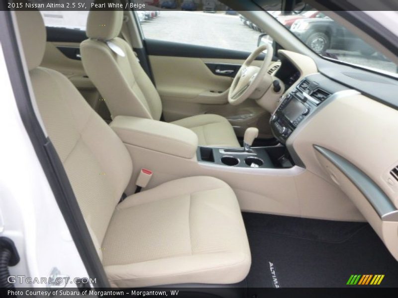 Pearl White / Beige 2015 Nissan Altima 2.5 SV